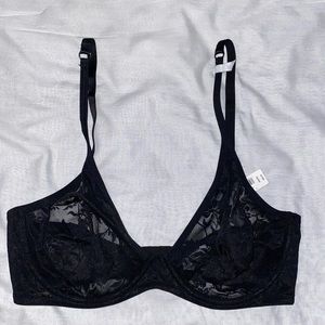 Love by Gap in sheer floral black pattern size 36DD.